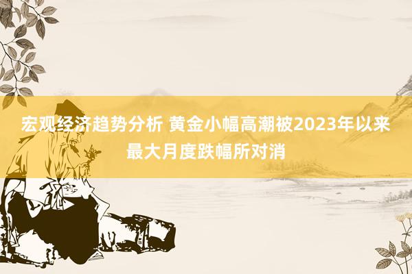 宏观经济趋势分析 黄金小幅高潮被2023年以来最大月度跌幅所对消