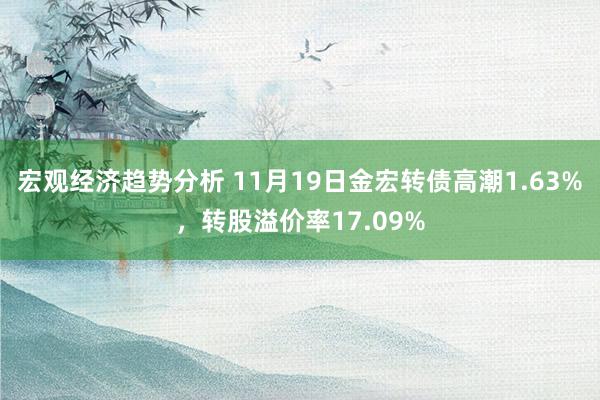 宏观经济趋势分析 11月19日金宏转债高潮1.63%，转股溢价率17.09%