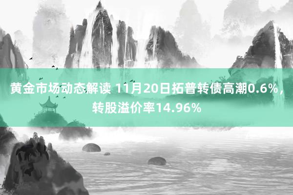 黄金市场动态解读 11月20日拓普转债高潮0.6%，转股溢价率14.96%