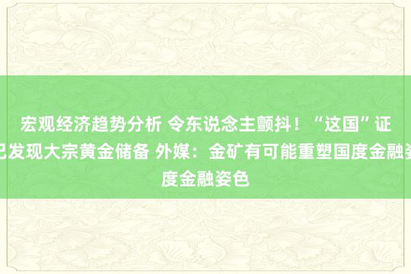 宏观经济趋势分析 令东说念主颤抖！“这国”证明已发现大宗黄金储备 外媒：金矿有可能重塑国度金融姿色