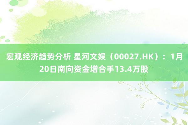 宏观经济趋势分析 星河文娱（00027.HK）：1月20日南向资金增合手13.4万股