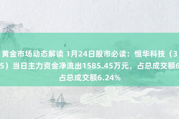 黄金市场动态解读 1月24日股市必读：恒华科技（300365）当日主力资金净流出1585.45万元，占总成交额6.24%