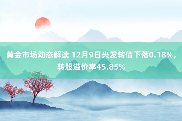 黄金市场动态解读 12月9日兴发转债下落0.18%，转股溢价率45.85%