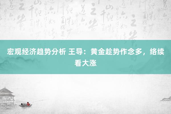 宏观经济趋势分析 王导：黄金趁势作念多，络续看大涨