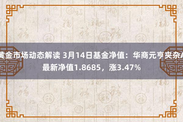 黄金市场动态解读 3月14日基金净值：华商元亨夹杂A最新净值1.8685，涨3.47%