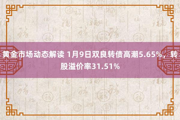 黄金市场动态解读 1月9日双良转债高潮5.65%，转股溢价率31.51%