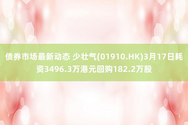 债券市场最新动态 少壮气(01910.HK)3月17日耗资3496.3万港元回购182.2万股